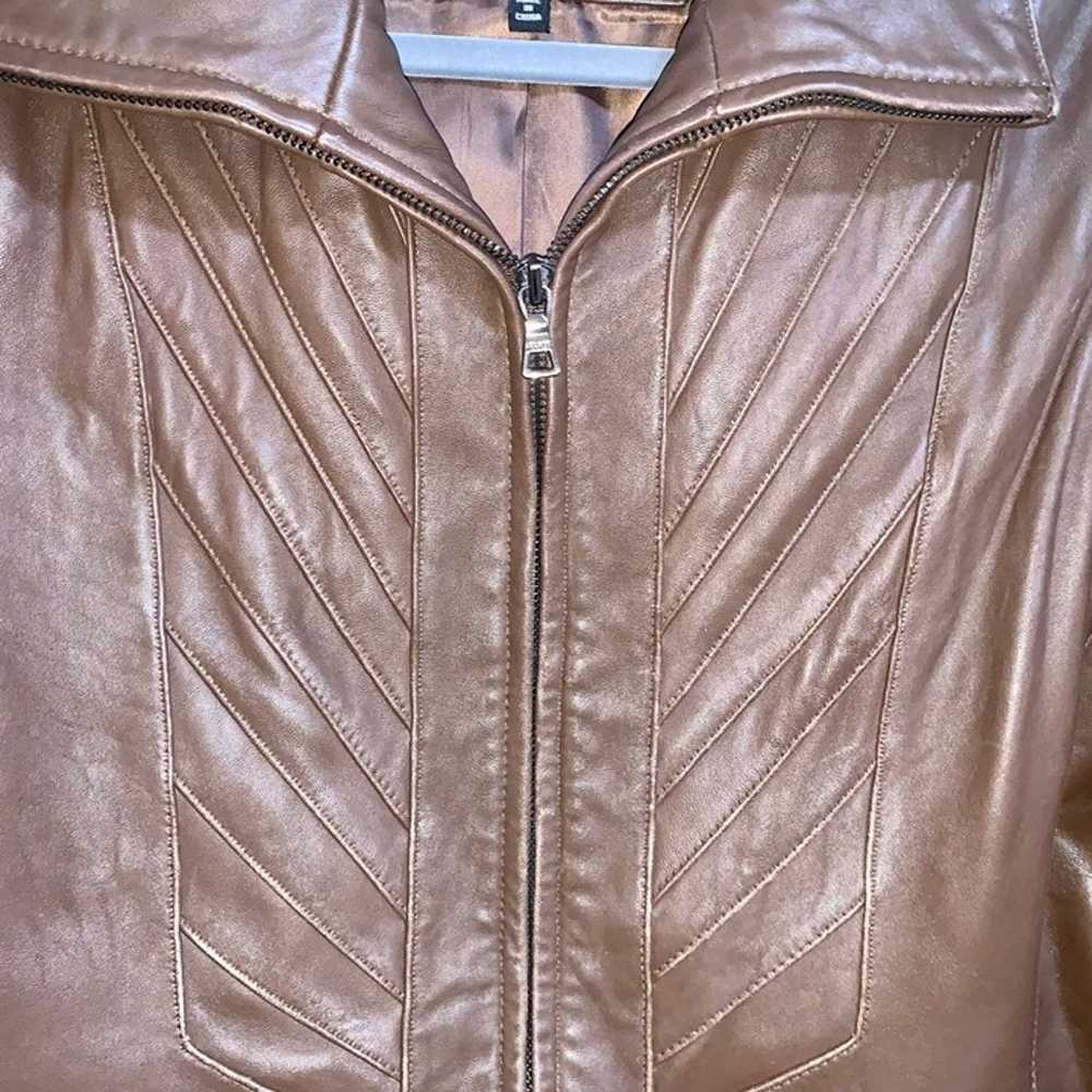 Vintage Womens Brown Leather Jacket Size XL - image 4