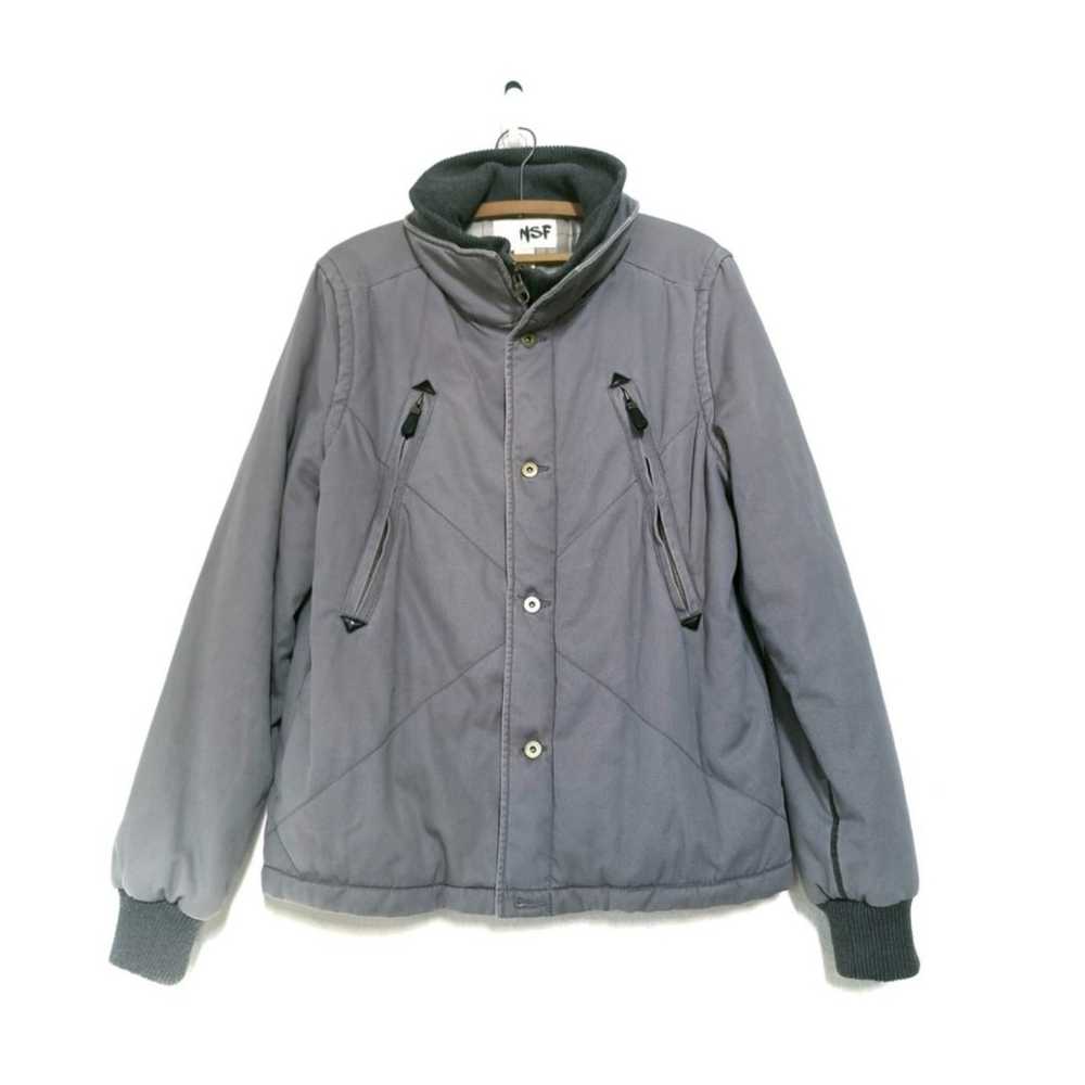 NSF Quilted Bomber Jacket in Gray XL - image 5
