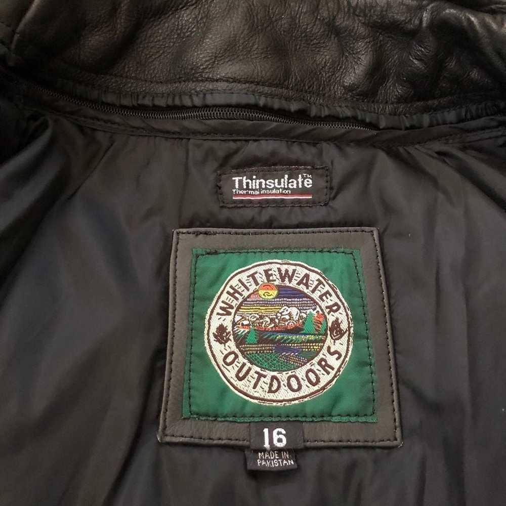 Thinslate lined Leather Jacket vintage - image 11