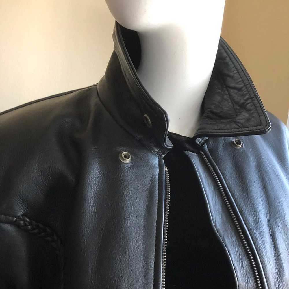 Thinslate lined Leather Jacket vintage - image 2