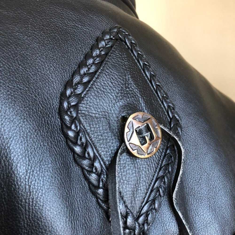 Thinslate lined Leather Jacket vintage - image 8