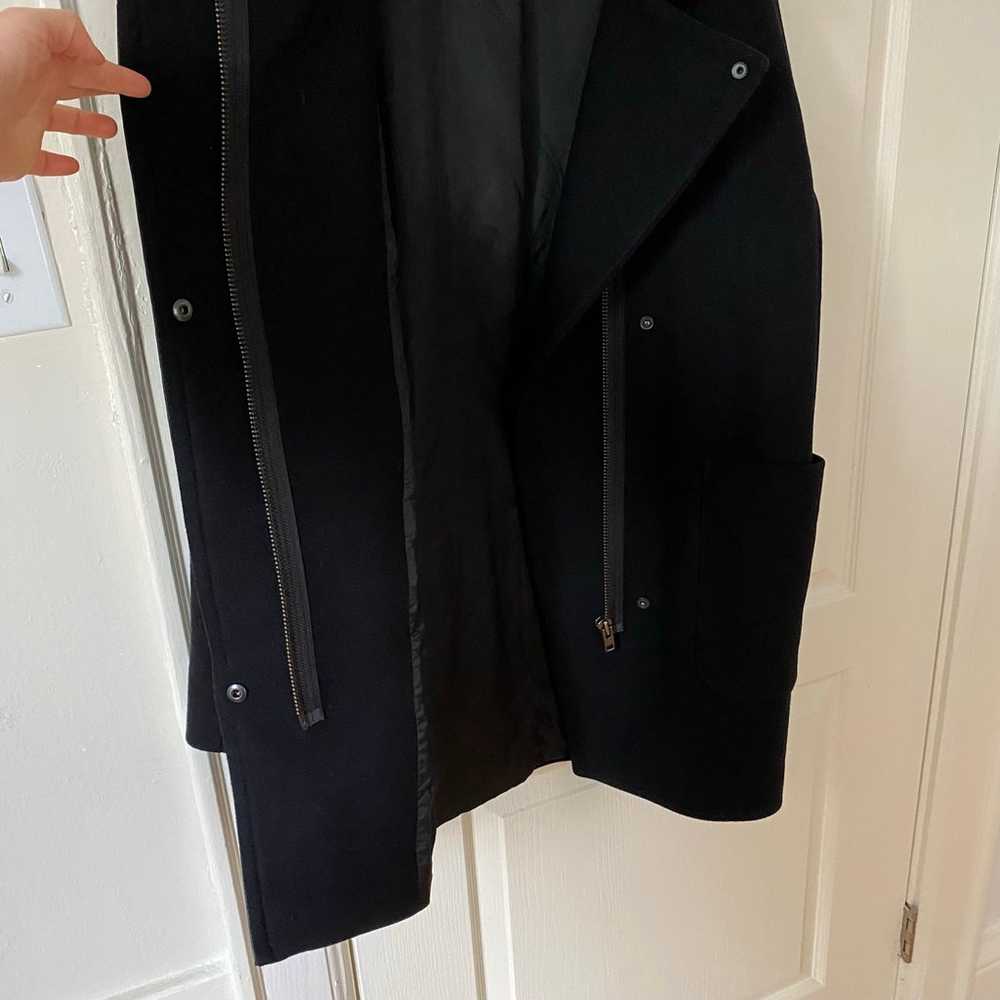 Madewell City Grid Black Wool Blend Full Zip Long… - image 11