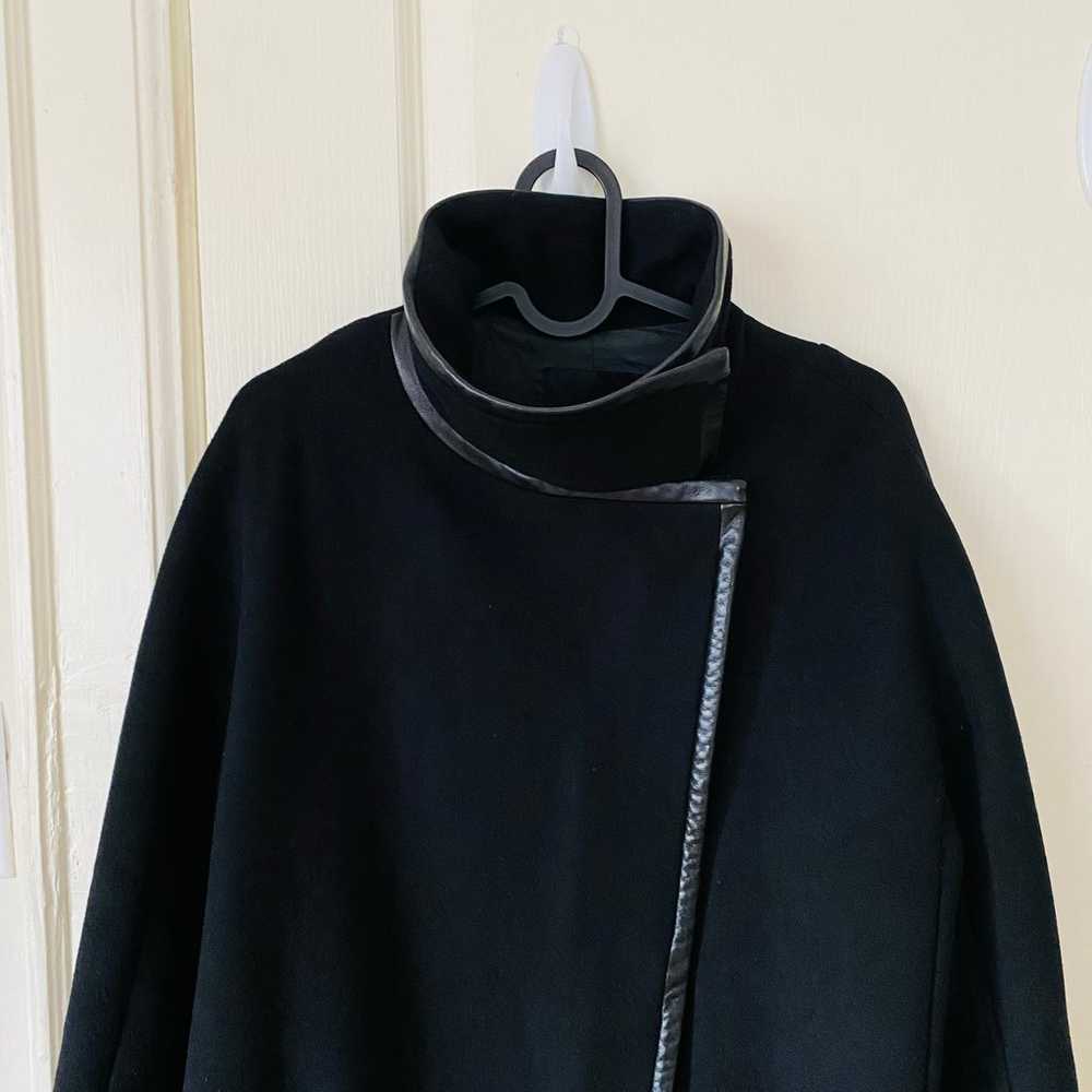 Madewell City Grid Black Wool Blend Full Zip Long… - image 4