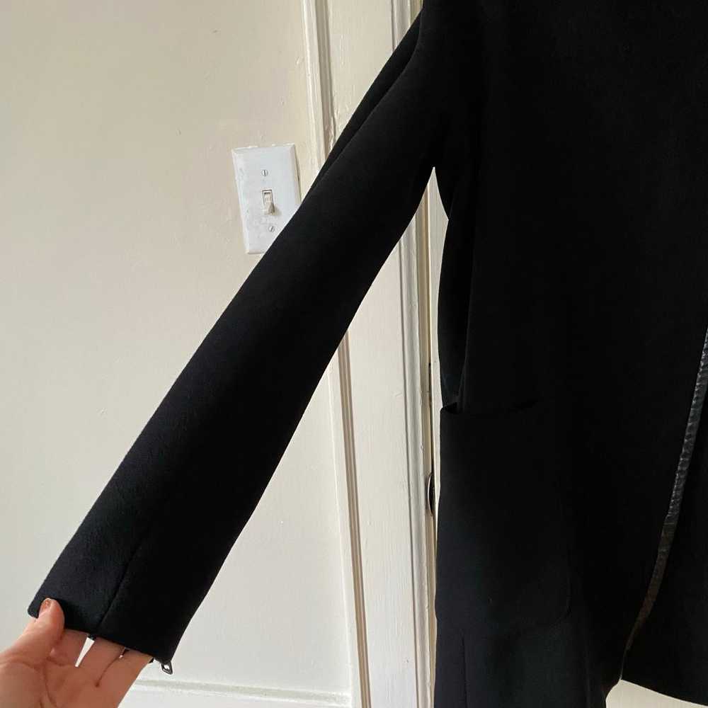 Madewell City Grid Black Wool Blend Full Zip Long… - image 6