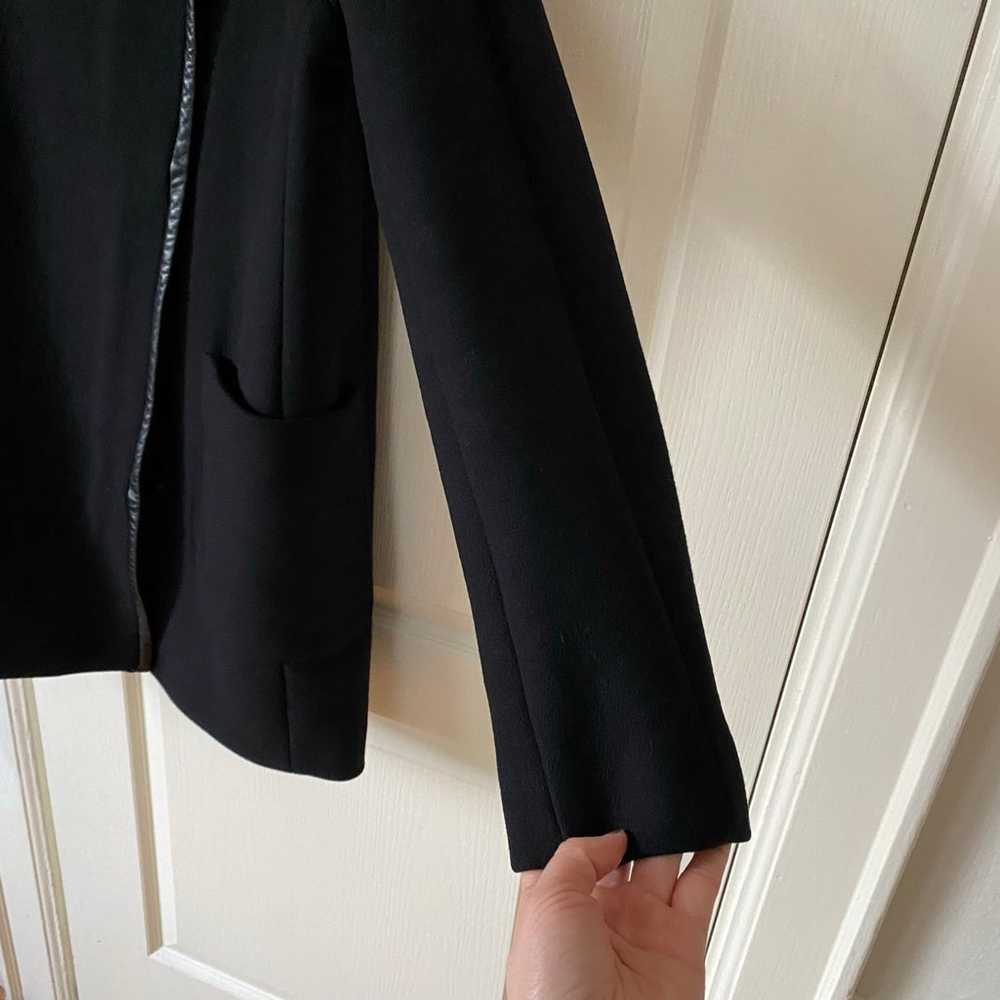 Madewell City Grid Black Wool Blend Full Zip Long… - image 7