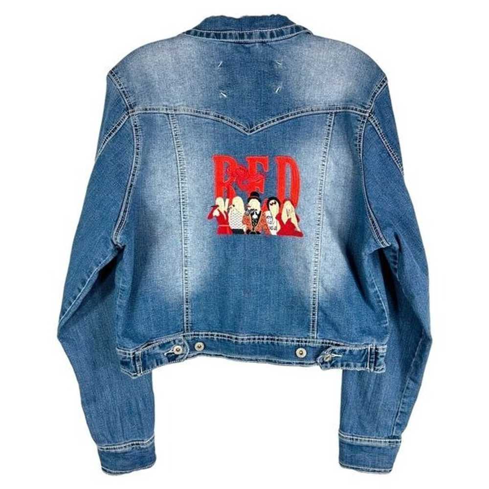 Taylor Swift Custom Jean Jacket Embroidered Red M… - image 2