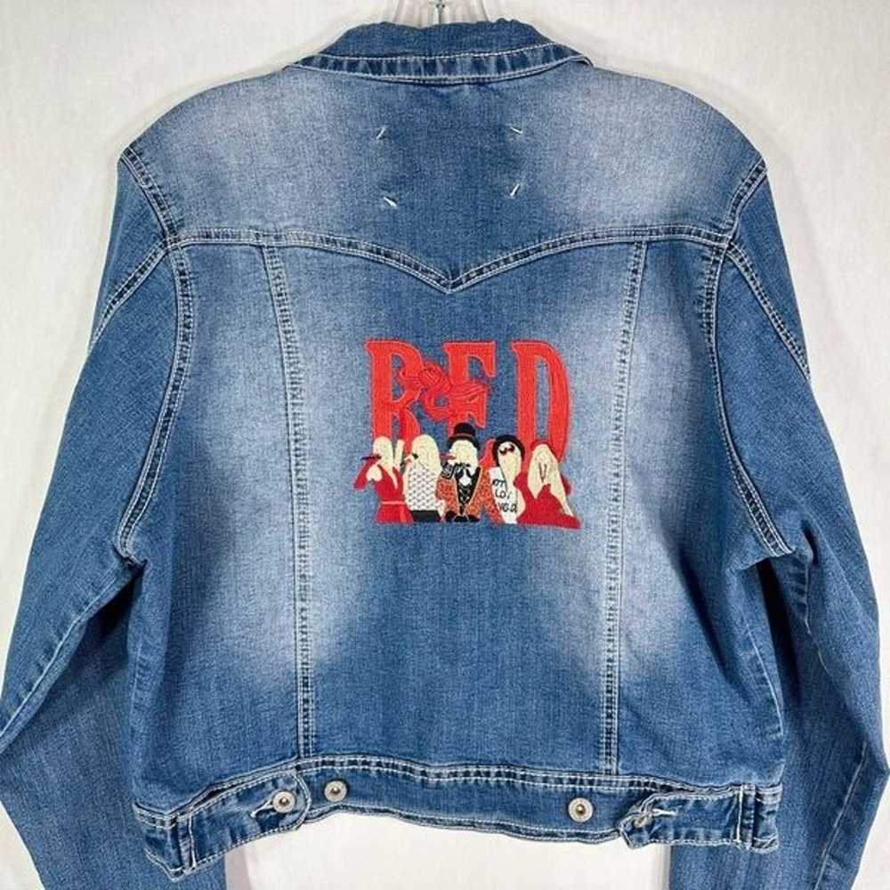 Taylor Swift Custom Jean Jacket Embroidered Red M… - image 3