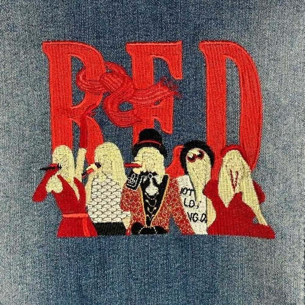 Taylor Swift Custom Jean Jacket Embroidered Red M… - image 4