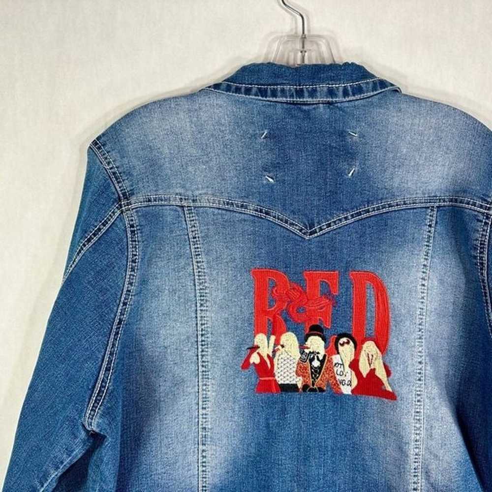 Taylor Swift Custom Jean Jacket Embroidered Red M… - image 5