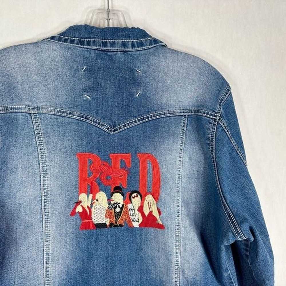 Taylor Swift Custom Jean Jacket Embroidered Red M… - image 6