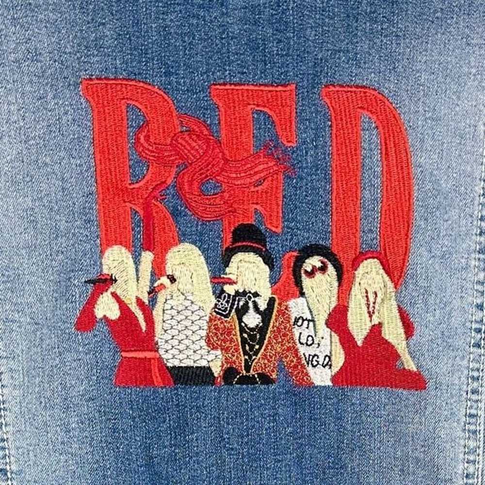 Taylor Swift Custom Jean Jacket Embroidered Red M… - image 7