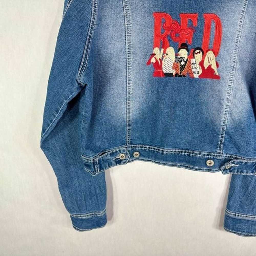 Taylor Swift Custom Jean Jacket Embroidered Red M… - image 9