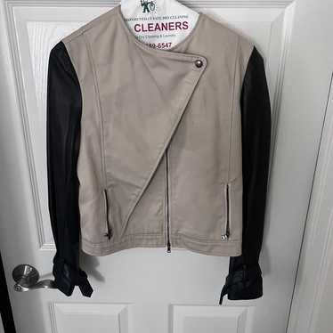 Jenni Kayne Color block lamb leather jacket
