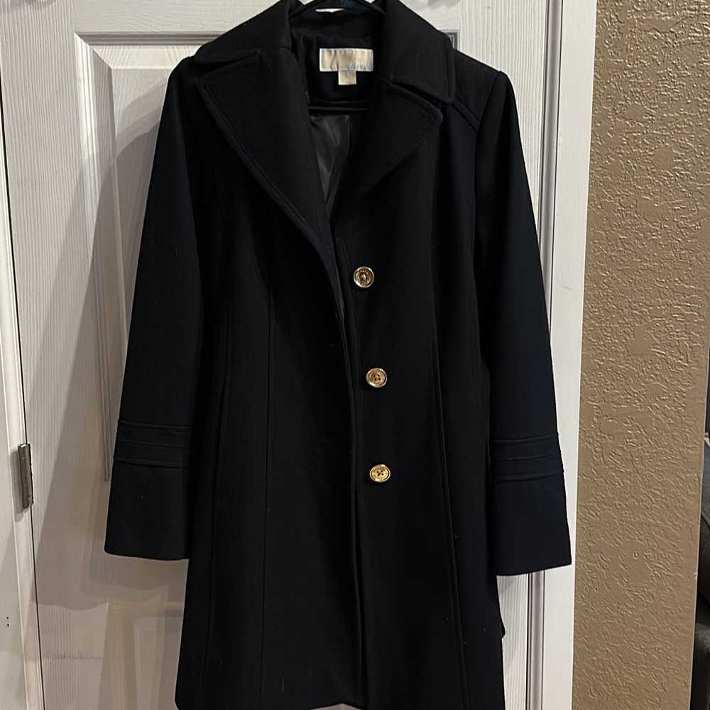 Michael Kors Black Wool Belted Coat Wmn Sz 4- Lik… - image 2