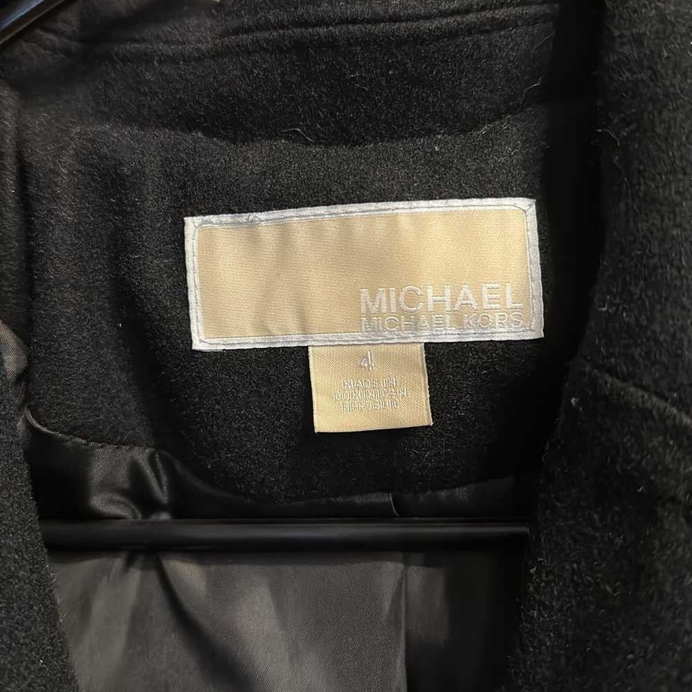 Michael Kors Black Wool Belted Coat Wmn Sz 4- Lik… - image 3