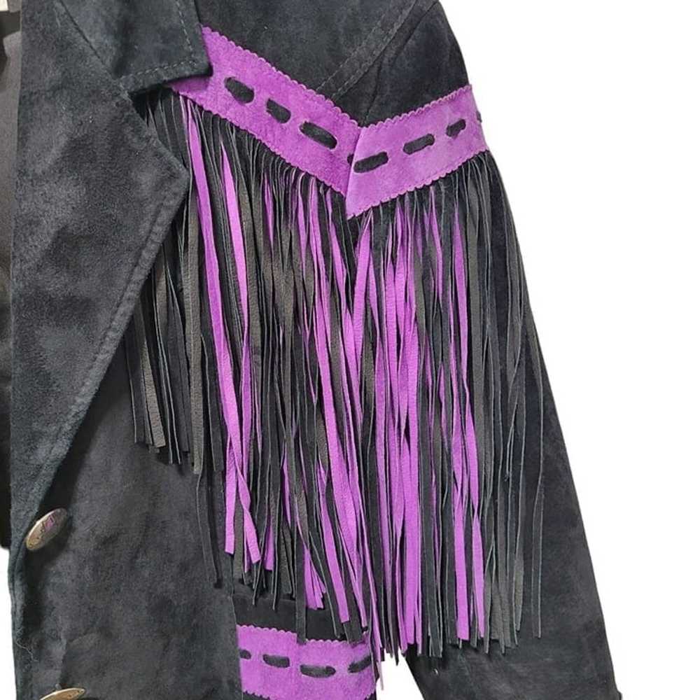 Pioneer Wear Cropped Leather Fringe Western Style… - image 5
