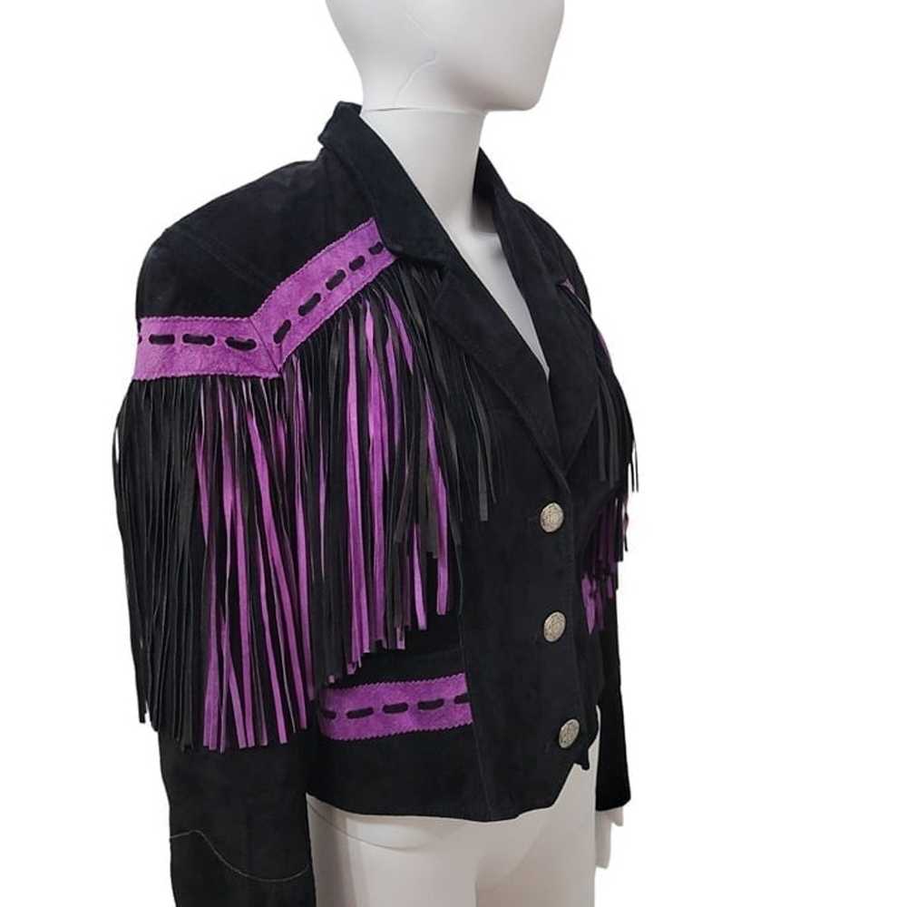 Pioneer Wear Cropped Leather Fringe Western Style… - image 8