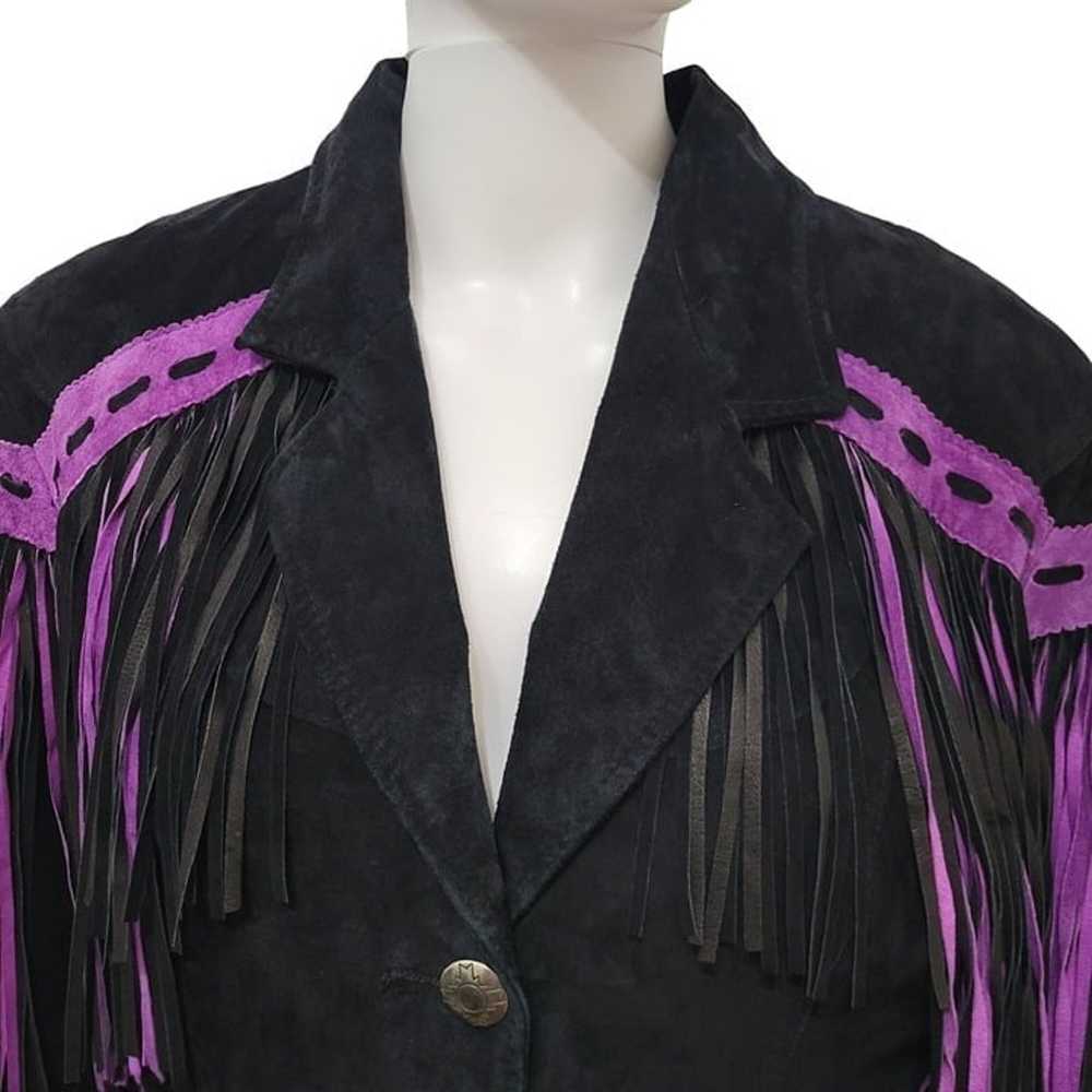 Pioneer Wear Cropped Leather Fringe Western Style… - image 9