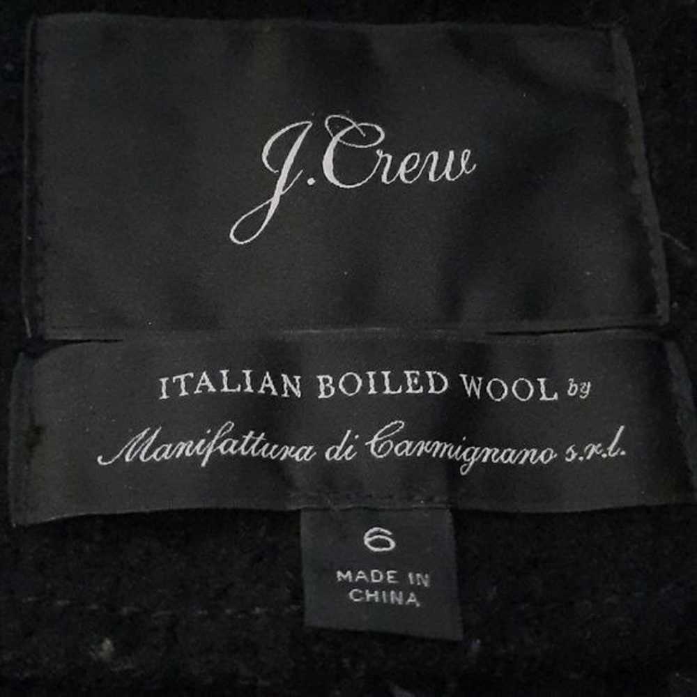 J.Crew Black Italian Boiled Wool Double Breasted … - image 3