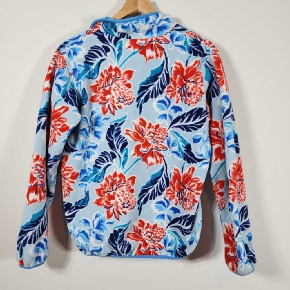Patagonia Women's Blue and Red Floral Synchilla F… - image 3