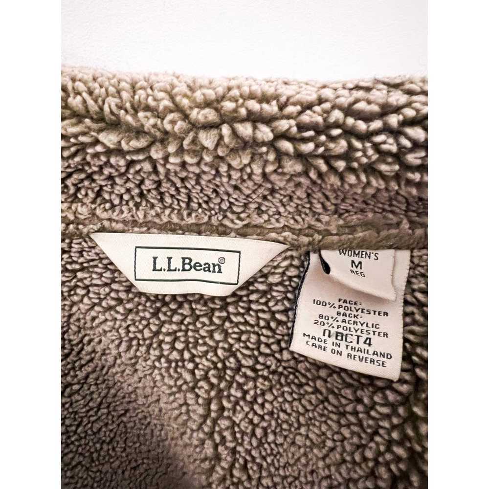 L.L. Bean Long Faux Suede and Shearling lined Jac… - image 7