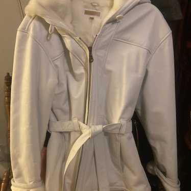 White leather size L Wilson’s Leather ladies jack… - image 1
