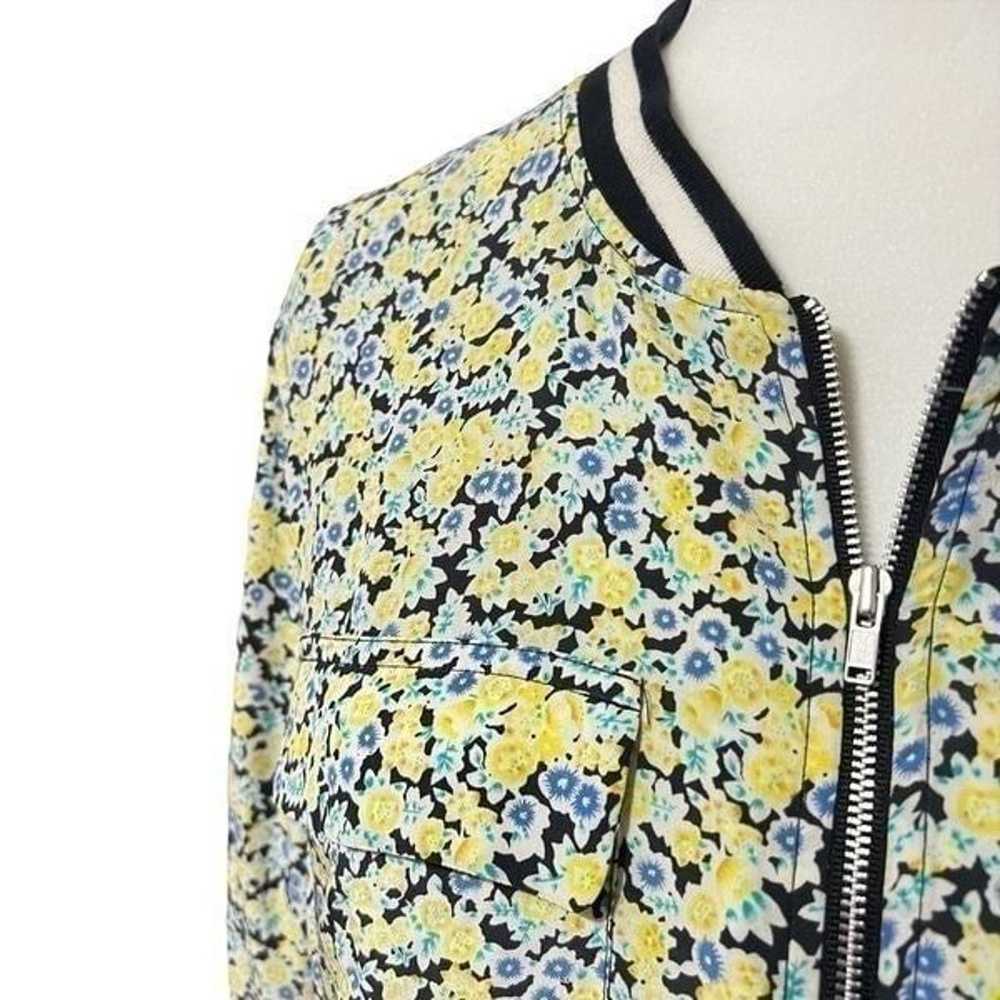 EQUIPMENT FEMME Large Silk Floral Bomber Jacket - image 4