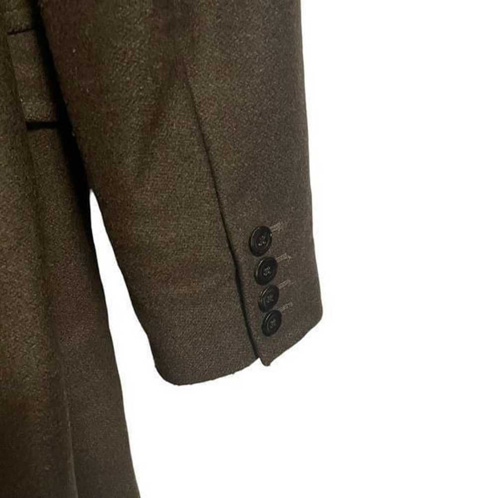 Banana Republic Olive Green Belted Wool Button-Do… - image 7