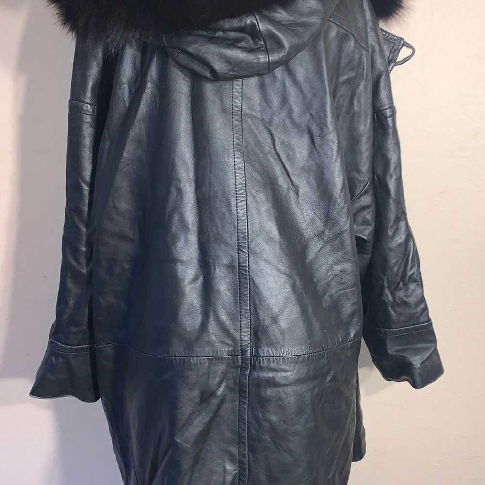 Thinsulate black Leather women’s coat - image 3