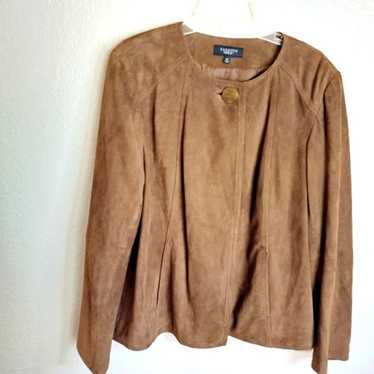 Talbots Jacket Women Suede Leather Long Sleeve To… - image 1
