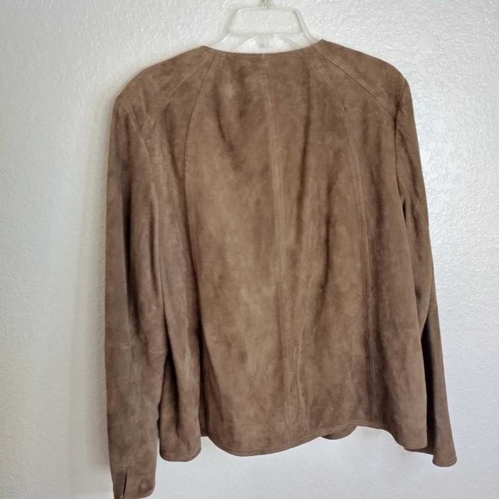 Talbots Jacket Women Suede Leather Long Sleeve To… - image 7