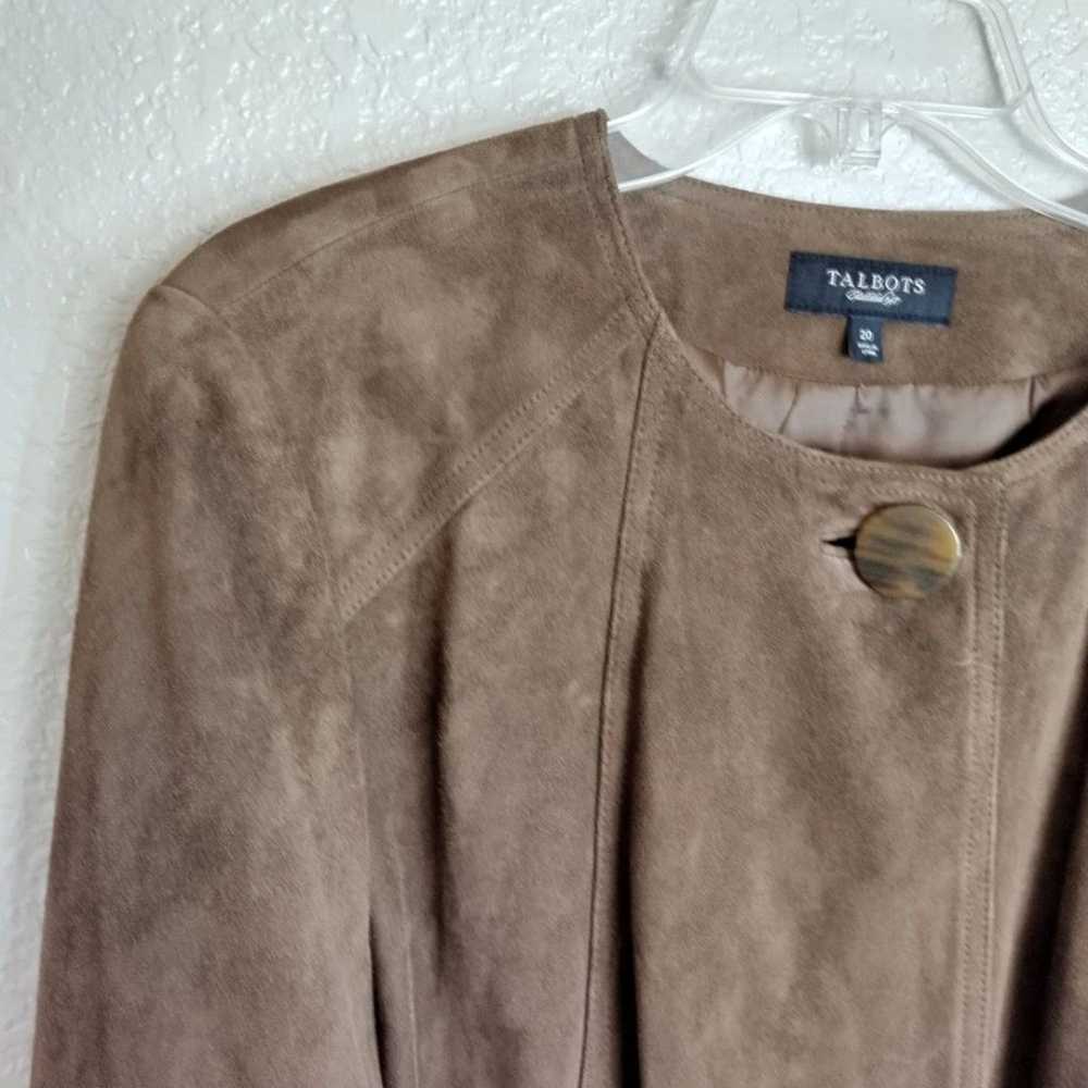 Talbots Jacket Women Suede Leather Long Sleeve To… - image 8