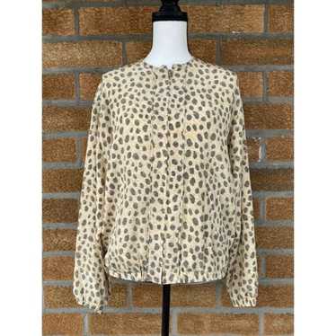 Equipment  femme  silk leopard jacket xs
