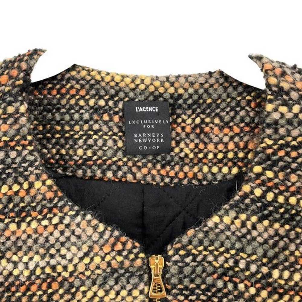 L'Agence Barneys New York tweed zip up blazer Sz … - image 3