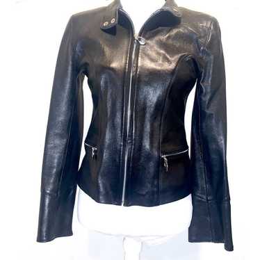 Amazone Paris black leather jacket. - image 1