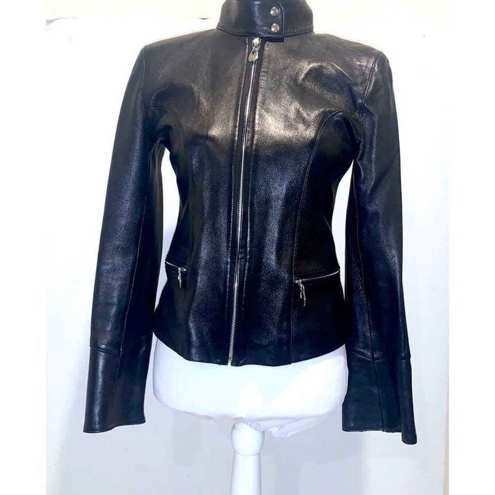 Amazone Paris black leather jacket. - image 2