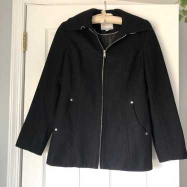 Nautica Black Wool Blend Coat