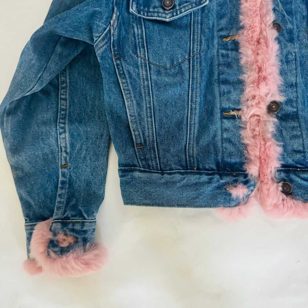 Genuine died pink rabbit fur vintage 90s Jordache… - image 2