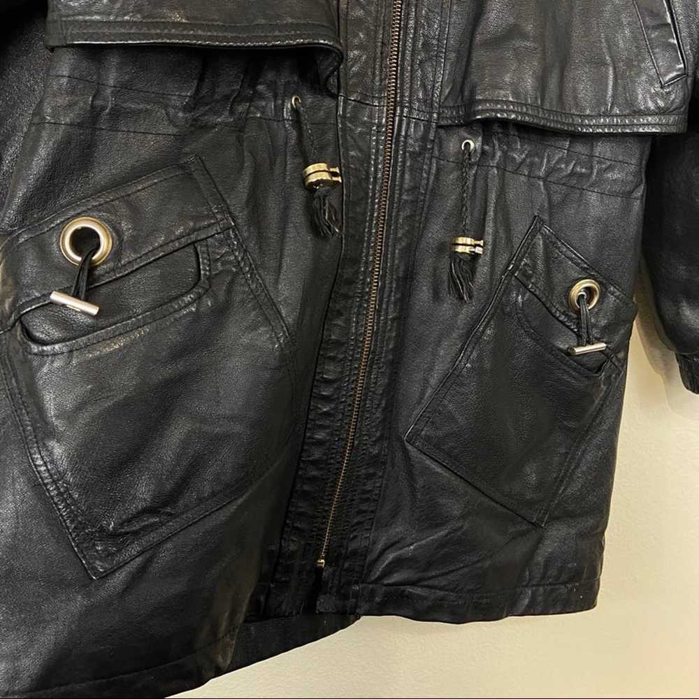 1980’s Vintage COMINT Leather Jacket - image 5