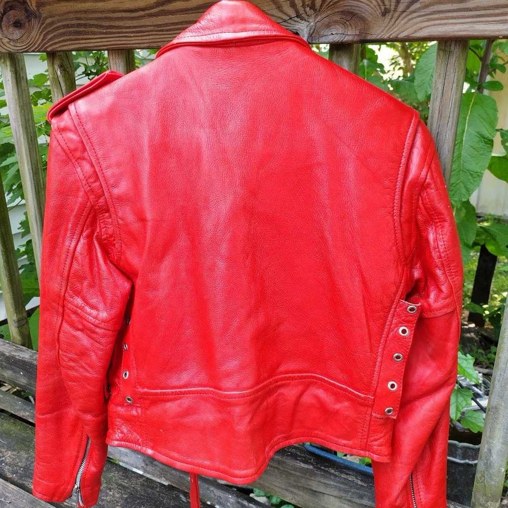 Red Motorcycle Jacket Unik Leather Connections - image 11