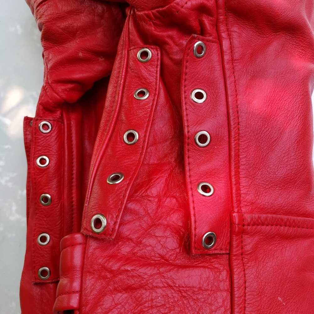Red Motorcycle Jacket Unik Leather Connections - image 4