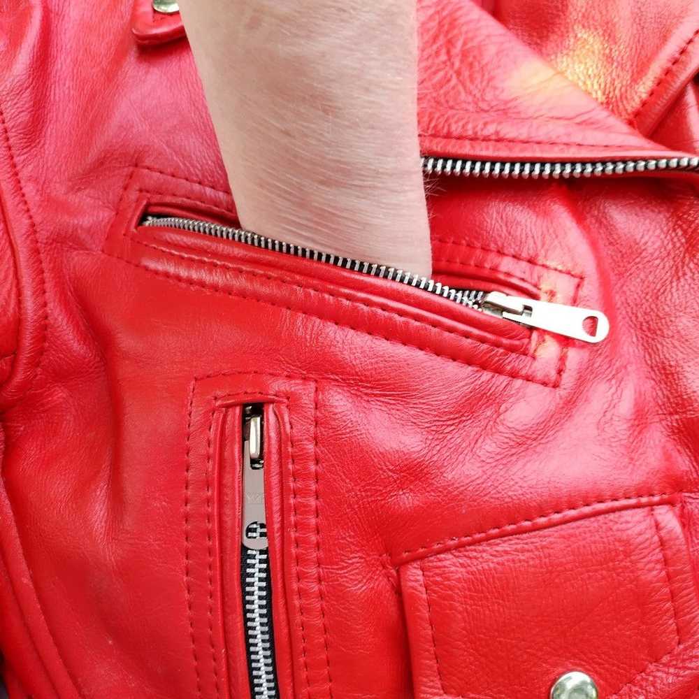 Red Motorcycle Jacket Unik Leather Connections - image 6
