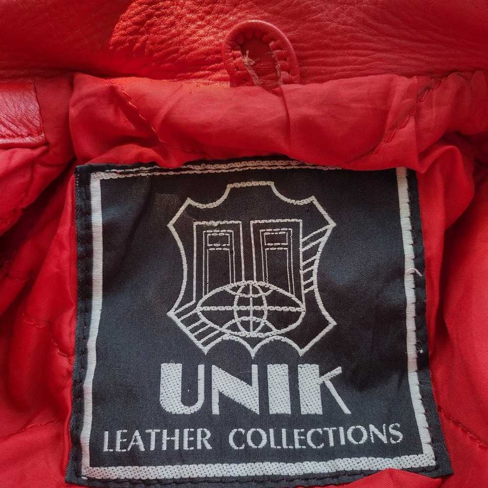 Red Motorcycle Jacket Unik Leather Connections - image 8