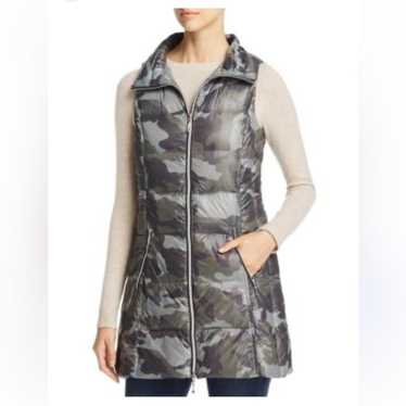 Anorak Long Line Camo Print Women’s Puffer Vest S… - image 1