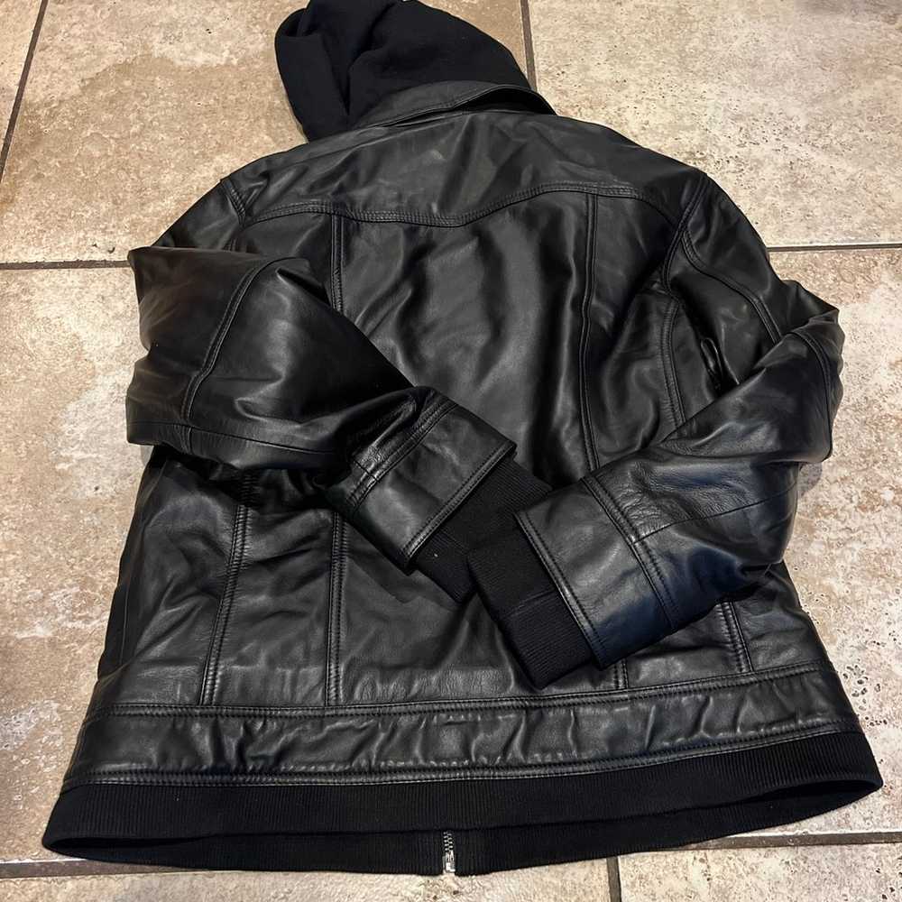 Quince 100% Leather Jacket with Hood black L - image 8