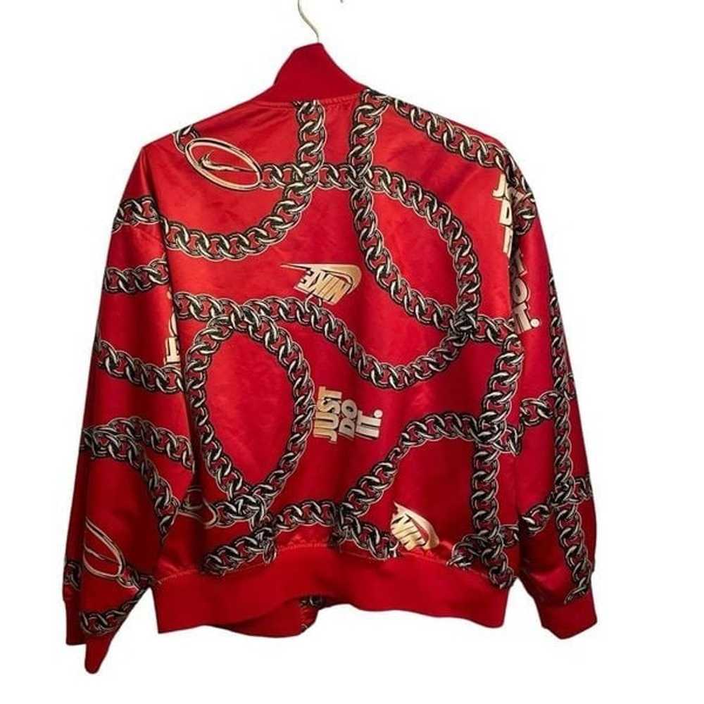 Nike Glam Dunk Red and Gold Chain Bomber Jacket I… - image 6