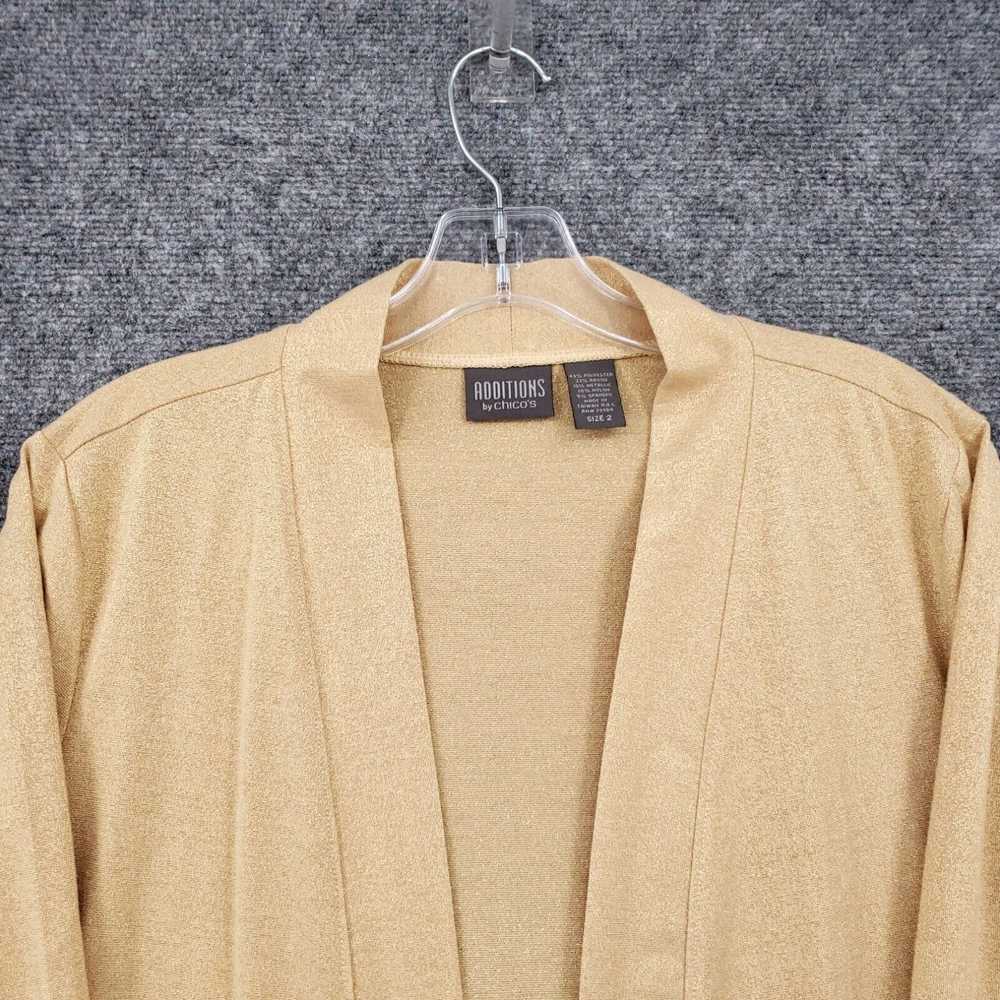 Vintage Chicos Sweater Womens 2 M Medium Brown Op… - image 3