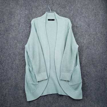 Vintage Zesica Sweater 2XL Blue Cardigan Open Fro… - image 1