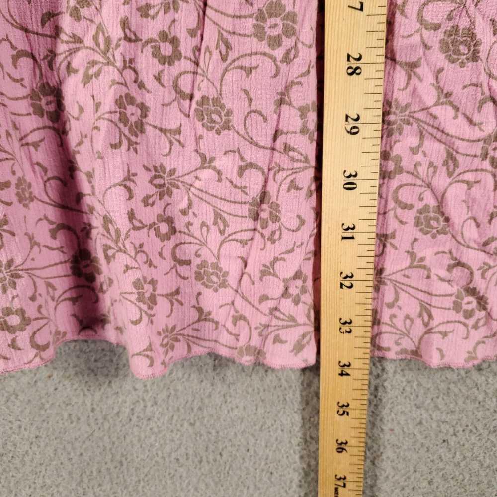 Vintage Garnet Hill Skirt Womens 8 Pink Floral Dr… - image 3