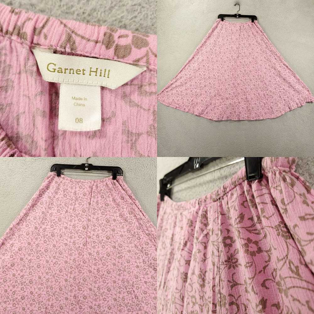 Vintage Garnet Hill Skirt Womens 8 Pink Floral Dr… - image 4